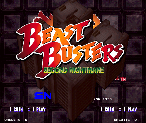 Beast Busters 2nd Nightmare Title Screen