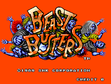 Beast Busters (World) Title Screen