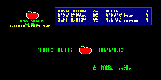 The Big Apple (2131-13, U5-0) Title Screen