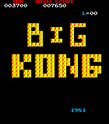 Big Kong Title Screen
