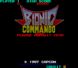 Bionic Commando (US set 1) Title Screen