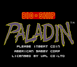 Bio-ship Paladin Title Screen