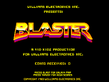 Blaster Title Screen