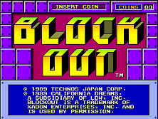 Block Out (set 1) Title Screen