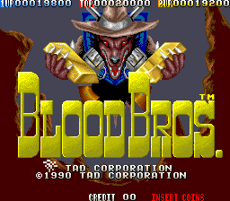 Blood Bros. (set 3) Title Screen
