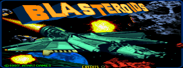Blasteroids (with heads) Title Screen