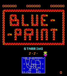 Blue Print (Jaleco) Title Screen