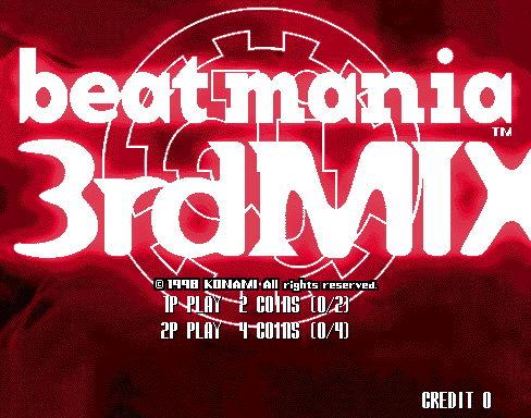 beatmania 3rd MIX (ver JA-A) Title Screen