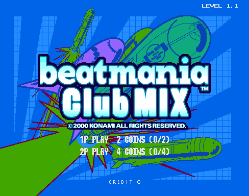beatmania Club MIX (ver JA-A) Title Screen