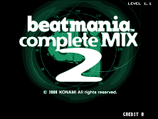 beatmania complete MIX 2 (ver JA-A) Title Screen