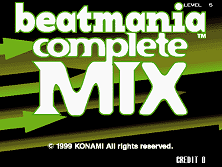 beatmania complete MIX (ver JA-B) Title Screen