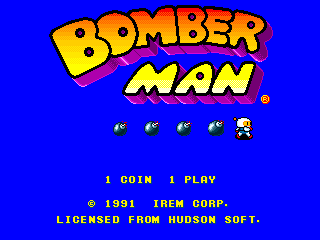 Bomber Man (Japan) Title Screen
