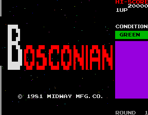 Bosconian (Midway, new version) Title Screen