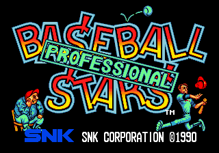 Basebal Stars Professional Title Screen