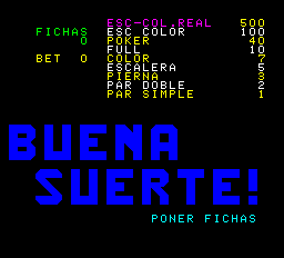 Buena Suerte (Spanish, set 8) Title Screen