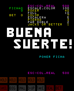Buena Suerte (Spanish, set 18) Title Screen