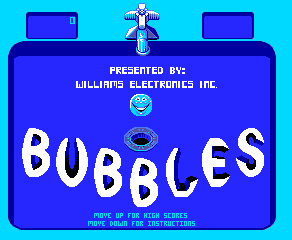 Bubbles (Solid Red label) Title Screen