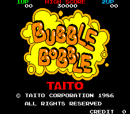 Bubble Bobble (Japan, Ver 0.0) Title Screen
