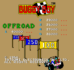 Buggy Boy Junior/Speed Buggy (upright) Title Screen