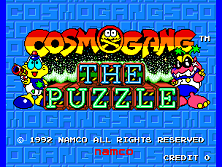 Cosmo Gang the Puzzle (US) Title Screen