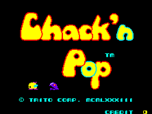 Chack'n Pop Title Screen