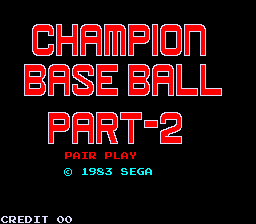 Champion Base Ball Part-2 (set 1) Title Screen