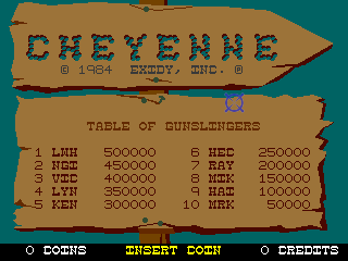 Cheyenne (version 1.0) Title Screen