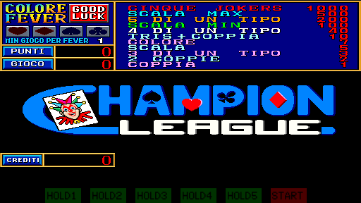 Champion League (v220I, Poker) Title Screen