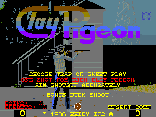 Clay Pigeon (version 2.0) Title Screen