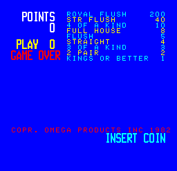 Cal Omega - Game 15.7 (Double-Draw Poker) Title Screen