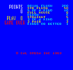 Cal Omega - Game 17.2 (Double Double Poker) Title Screen
