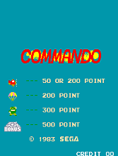 Commando (Sega) Title Screen