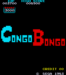 Congo Bongo (Rev C, 2 board stack) Title Screen