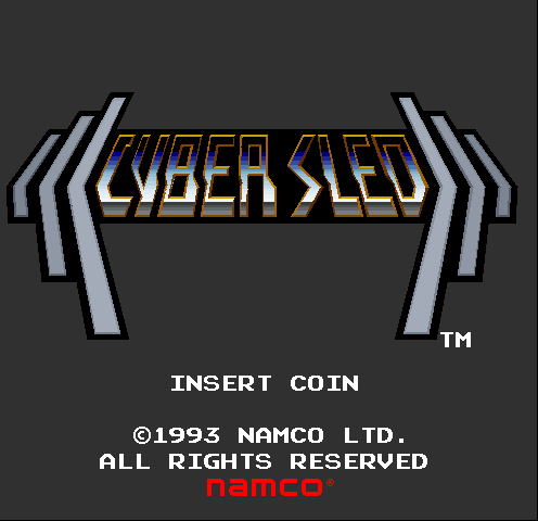 Cyber Sled (World) Title Screen