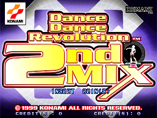 Dance Dance Revolution 2nd Mix with beatmaniaIIDX CLUB VERSiON (GE896 VER. JAA) Title Screen