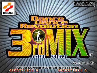 Dance Dance Revolution 3rd Mix - Ver.Korea2 (GN887 VER. KBA) Title Screen