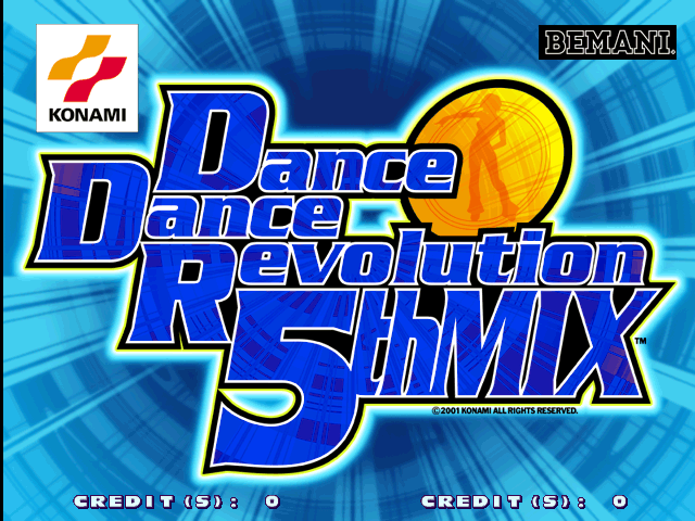 Dance Dance Revolution 5th Mix (G*A27 VER. JAA) Title Screen