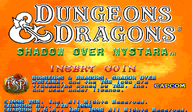 Dungeons & Dragons: Shadow over Mystara (USA 960619 Phoenix Edition) (bootleg) Title Screen