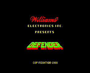 Defender (White label) Title Screen