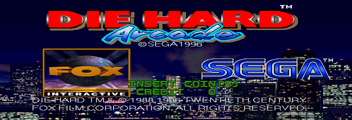 Die Hard Arcade (UET 960515 V1.000) Title Screen