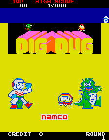 Dig Dug (rev 2) Title Screen