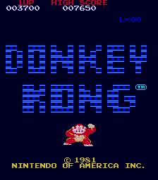Donkey Kong (US set 1) Title Screen