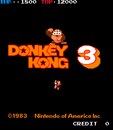 Donkey Kong 3 (US) Title Screen