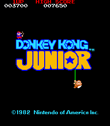 Donkey Kong Junior (E kit) Title Screen