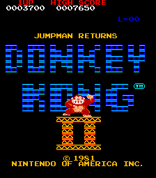 Donkey Kong II: Jumpman Returns (hack, V1.2) Title Screen