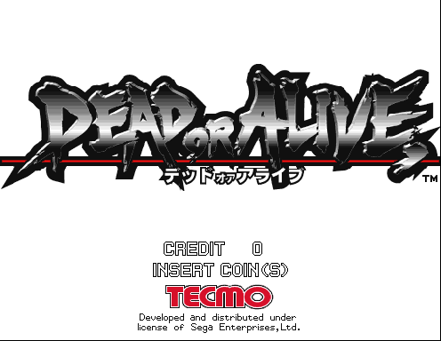 Dead or Alive (Model 2B, Revision B) Title Screen