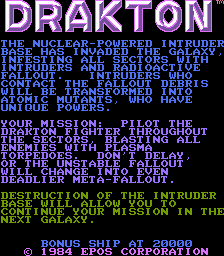 Drakton (DK conversion) Title Screen