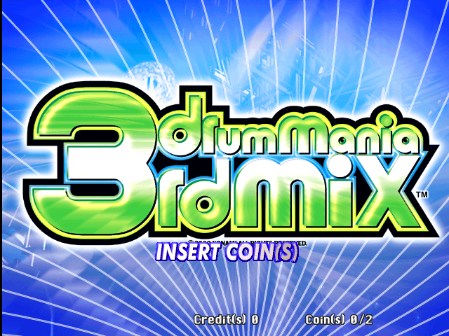 DrumMania 3rd Mix (G*A23 VER. JAA) Title Screen