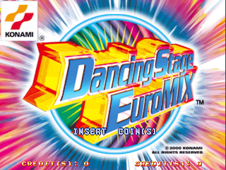 Dancing Stage Euro Mix (G*936 VER. EAA) Title Screen