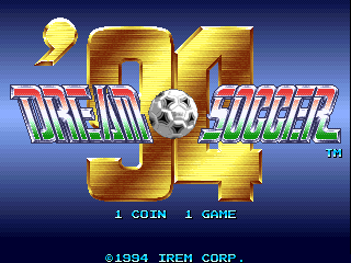 Dream Soccer '94 (Japan, M92 hardware) Title Screen